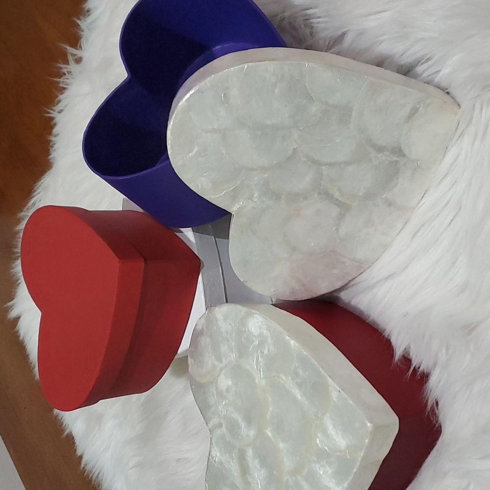 Set of 4 Heart shaped boxes